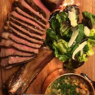 a plate of meat and vegetables