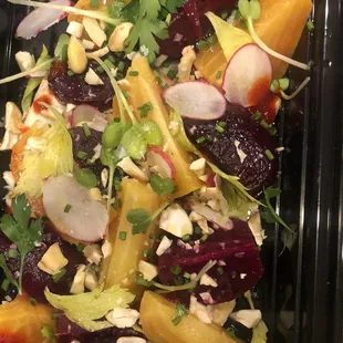 beet salad , cashew cream
