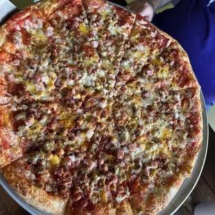 Meat Pizza Sausage, ham, pepperoni, bacon.