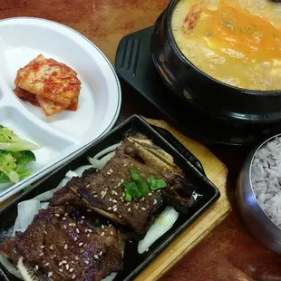 #15 seafood beef tofu soup and bbq