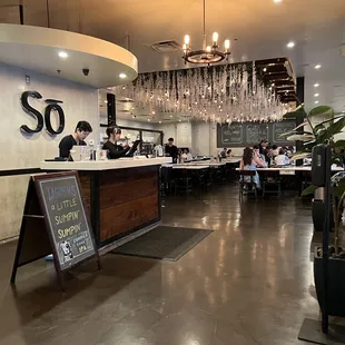 people sitting at the counter