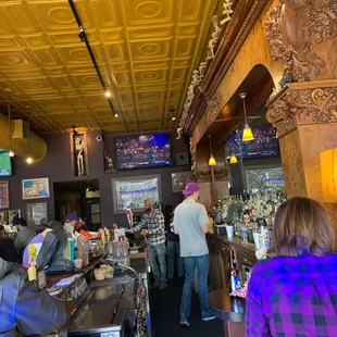 customers at the bar