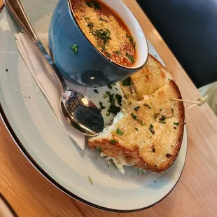 Crab and brie grilled cheese and creole tomato soup