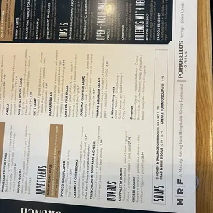 Food menu