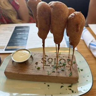 Shrimp corndogs