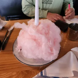 Complimentary cotton candy