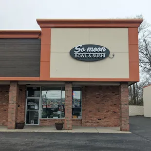 the front of the building