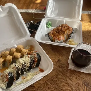 Red Dragon Roll  Kiss of Fire Roll Fire Cracker Roll