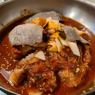 Bibimnang myeon (spicy cold noodles)