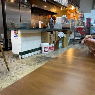 The storage under the counter