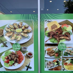 Photos of their dishes outside with no description or name