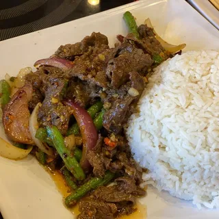 SD1. Stir-Fried Lemongrass Beef w/ Rice / / Cm b xo x t
