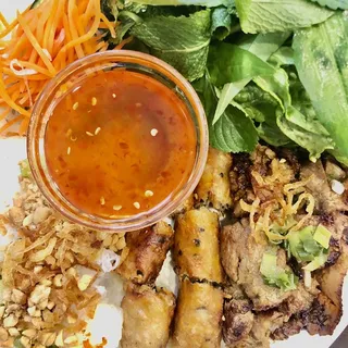 BH7. BBQ Pork & Egg Roll w/ Fine Vermicelli Wrap / / bnh hi ch gi tht nng