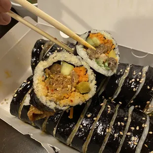 Beef and spicy pork roll