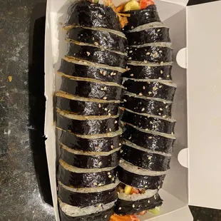 Original Kim bop and spicy pork Kim  Bop