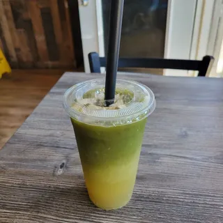 Matcha coconut cane