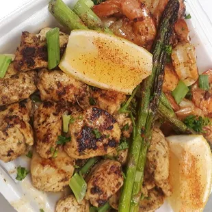 shrimp and asparagus