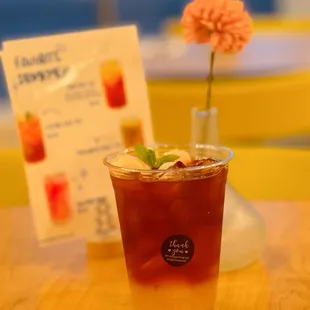 Lychee ice tea.