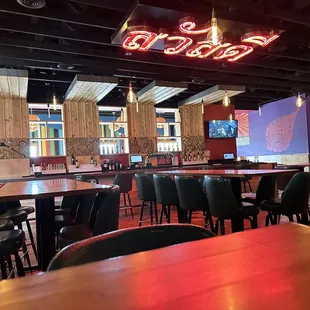 the interior of the restaurant