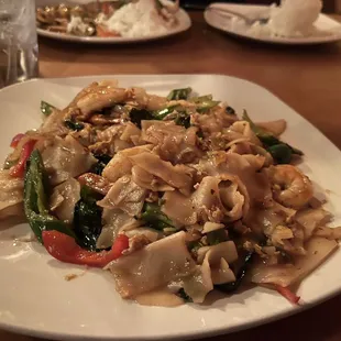 Drunkin noodle with shrimp