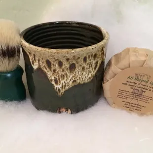 Shave cup set with our hopped up shave soap