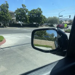 Spot free , evident via side mirror.