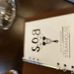 Menu- wrapped in a scroll