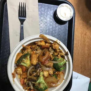 Chicken, Traditional Noodles, Korean BBQ