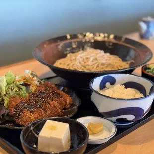 Nagoya Pork Cutlet w/ Cold Soba Set (Double portion)