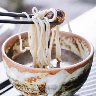 Soba Noodle w/ Duck Dipping Sauce (Hot) Food IG: @nomswithsabs