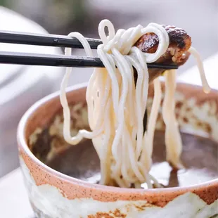 Soba Noodle w/ Duck Dipping Sauce (Hot) Food IG: @nomswithsabs