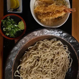 Soba & Shrimp Tempura Bowl / そば・海老天丼セット