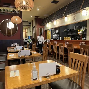 a view of the dining area