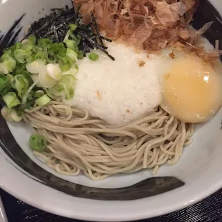 Cold Soba with Grated Yam Potato and Poached Egg