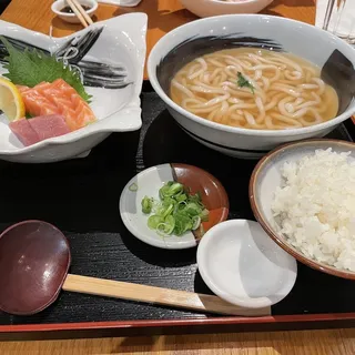 Sashimi and Udon Set