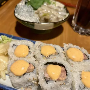 Squid Sashimi &amp; Rolls