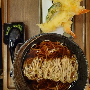 tempura soba, hot
