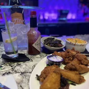 a plate of fried chicken