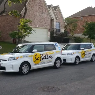 Customer support and sales team vehicles.