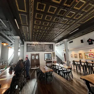 the bar and dining area