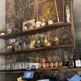 shelves of alcohol and liquor