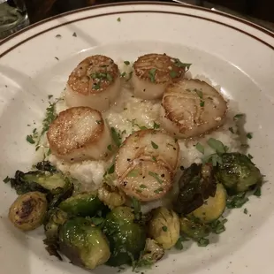Brown butter scallops and risotto
