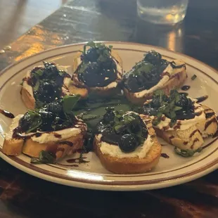 Blueberry Basil Bruschetta