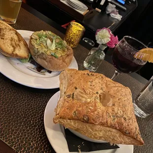 Crab Dip in a Bread Boule and Chicken Pot Pie