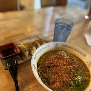 Gyoza, Curry Chicken Katsu Ramen