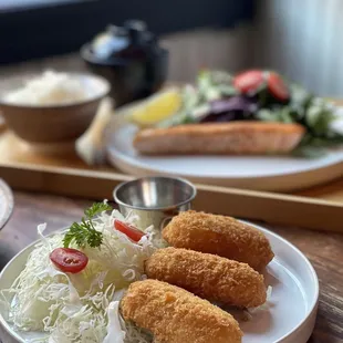 a plate of food on a table