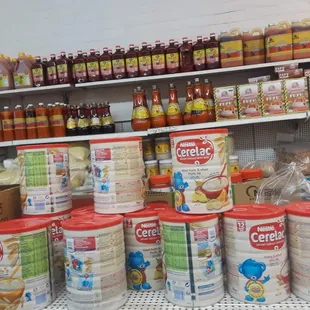 a variety of food items