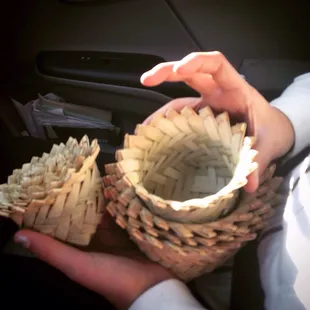 Cherokee woven nesting baskets
