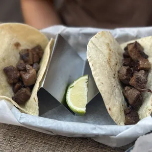 Steak tacos minus all the fixings - my kids are picky