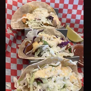 2 shrimp &amp; mahi taco